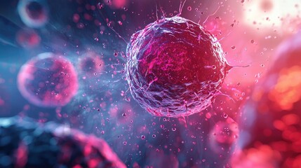 Poster - Shield blocking cancer particles 