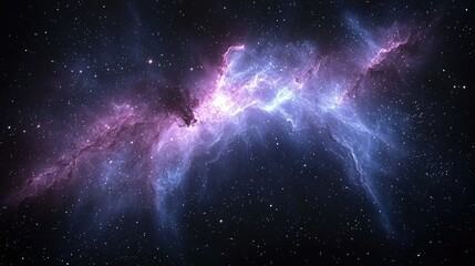 Poster - A beautiful colorful nebulae with numerous visible distant stars
