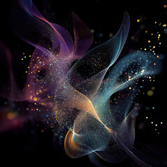 Wall Mural - A colorful, swirling pattern of light and dark colors