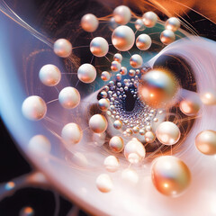 Wall Mural - A close up of a cluster of small, white, round objects