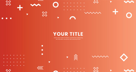 Poster - Memphis abstract geometric background vector illustration