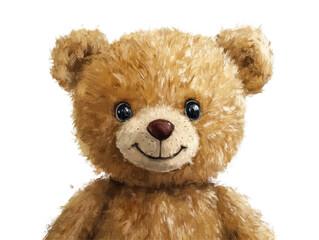 Naklejka na meble Isolated Cute Teddy Bear Portrait