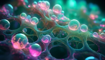 Bioluminescent Bubble Network