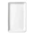 © Raitalinn - Clean empty white rectangular ceramic serving platter dish isolated transparent background perfect for food presentation