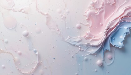 Poster - Fluid art creation abstract background digital artwork soft color palette aesthetic environment modern concept for visual appeal