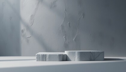 Poster - Minimalist marble display modern interior photography studio setting close-up artistic composition