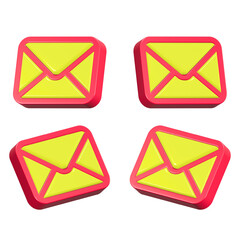 Poster - mail 3d symbol realistic bubble icon	