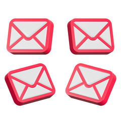 Poster - mail 3d symbol realistic bubble icon	