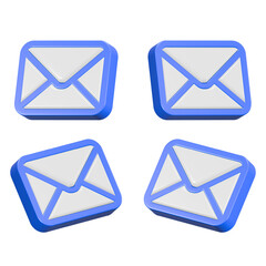 Poster - mail 3d symbol realistic bubble icon	