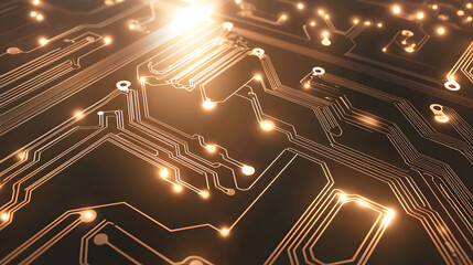 Poster - Illuminated circuit board design wallpaper digital media background technology environment high-resolution viewpoint