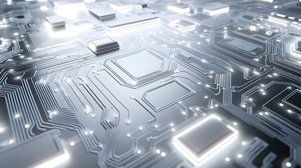 Poster - Futuristic circuit design background wallpaper technology environment high-resolution visuals for luxury marketing