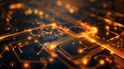 Poster - Dynamic technology wallpaper background circuit design modern uiux environment high-resolution viewpoint for creative projects