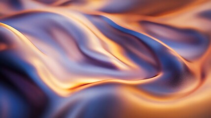 Poster - Smooth reflective silk fabric flowing with an elegant and luxurious style
