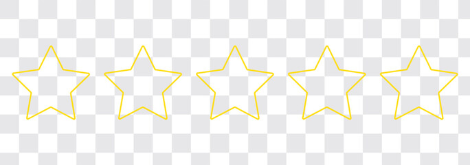 Wall Mural - yellow stars silhouette set isolated on white. simple flat star shapes. minimalist design element. g