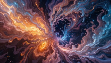 Poster - Abstract Colorful Swirl Design with Dynamic Flowing Patterns