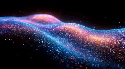 Poster - Abstract Particle Wave Background