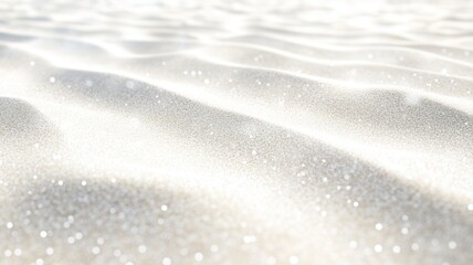 Poster - Pristine white sand undulating ripples, gentle with forming tranquil coastal landscape texture
