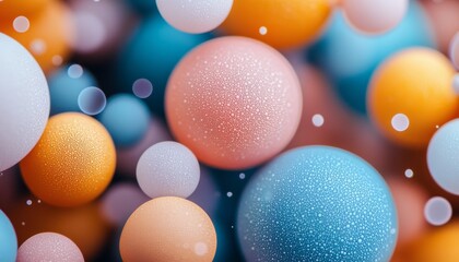 Poster - Vibrant Spectrum of Colors Abstract Representation of Diverse Multimedia Content with Dewy Spheres