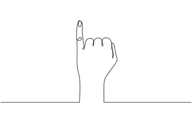 Poster - Little finger up vector sign hand gesture with pinky meaning i swear or promise, Continuous line drawing. little finger and thumb. Illustration icon vector.