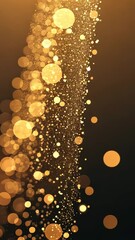 Poster - A long line of golden circles. The circles are very close together