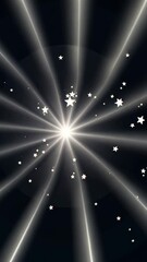Poster - A bright star is surrounded by many other stars. The stars are very close together and are very bright