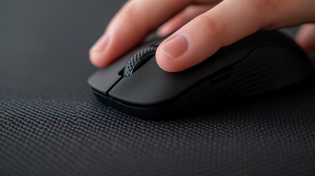 Precision Mouse on Textured Pad: Ergonomic Design for Designers and Professionals