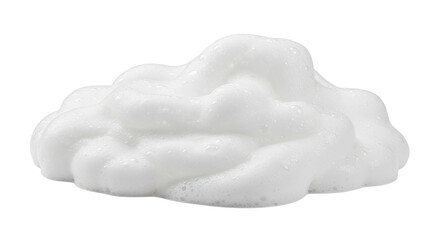 Poster - A close up shot of a puffy white cloud like mass against a stark black background in sharp focus