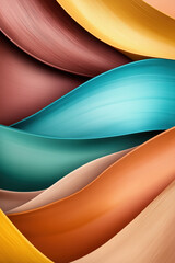 Poster - Colorful waves of paint create dynamic abstract design with smooth textures and gradients