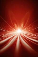 Fototapete - Bright swirling patterns form a radiant flower shape in a crimson background