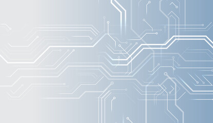 Poster - Abstract modern digital science technology futuristic circuit board. Cyber connection on the grey background. Hi-tech communication design. Electronic vector illustration.