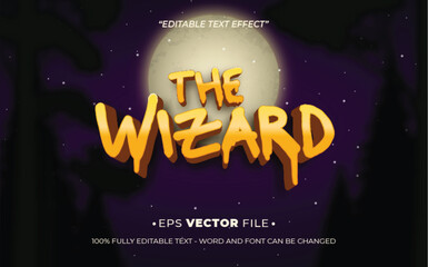 Leinwandbilder - The Wizard 3d text effect editable game title style