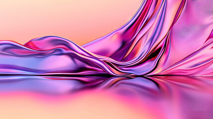 Poster -   A close-up of a pink and purple background, featuring a wave of liquid at the image's base and situated in the lower half