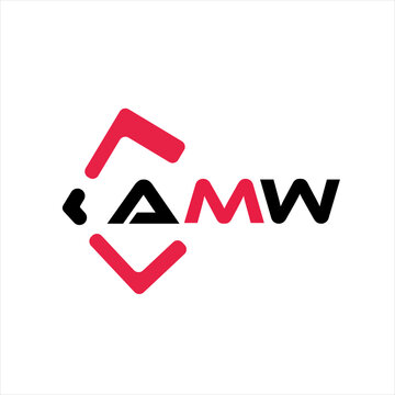 AMW creative minimalist letter logo. AMW unique vector initials alphabet letter logo design