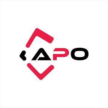 APO creative minimalist letter logo. APO unique vector initials alphabet letter logo design