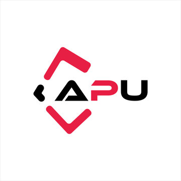 APU creative minimalist letter logo. APU unique vector initials alphabet letter logo design