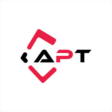 APT creative minimalist letter logo. APT unique vector initials alphabet letter logo design