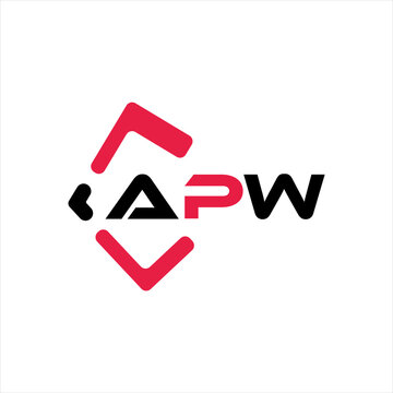 APW creative minimalist letter logo. APW unique vector initials alphabet letter logo design