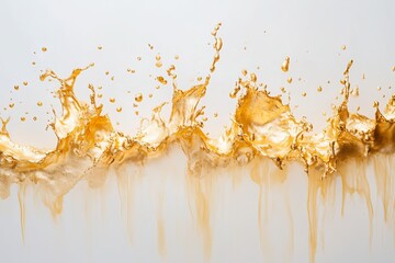 Poster - Golden liquid splash motion background for design element and abstract dynamic art wallpaper concept