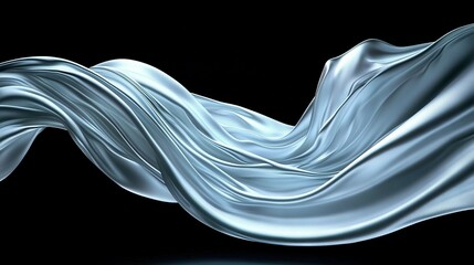Poster -   Picture of two black backgrounds, each with a white wave on their respective sides
