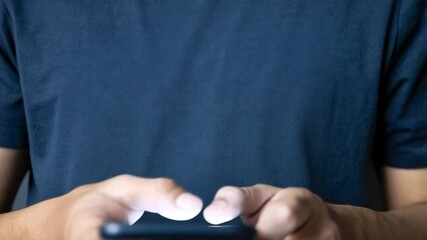 Poster - Person holding smartphone with payment failed message and exclamation point graphic overlayed on the screen