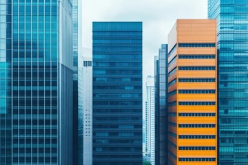 Poster - Beautiful architecture building exterior cityscape in Singapore city skyline