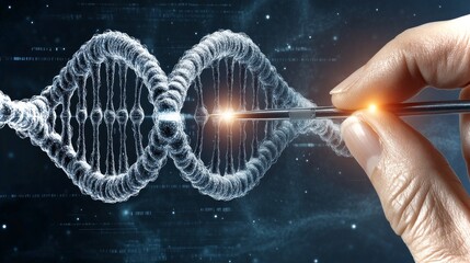 Poster - Futuristic biotech experiment showcasing CRISPR technology in genetic research