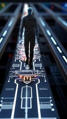 Poster - Innovative neural implant technology showcasing a futuristic vision of healthcare and science