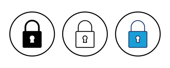 Fototapete - Lock icon vector. Padlock icon vector. Encryption icon. Security symbol