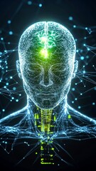 Poster - Exploring the future of healthcare with advanced neurotechnology and neural implants in 4K animation