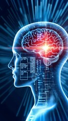 Poster - Neuroimplant tech is the future of healthcare and neuroscience, showcased in 4K animation