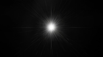 Poster - Bright Radiant Symmetrical Glow on Rich Black Background Display