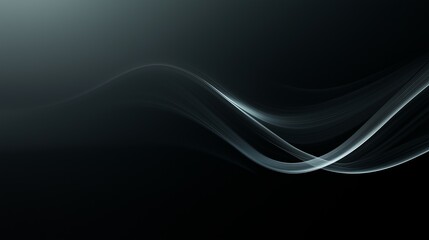 Poster - Elegant Black Background with Soft White Lines and Low Opacity Effect