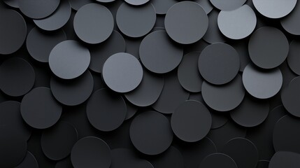 Poster - Soft Dark Wallpaper with Light Shadow Gradation Circular Shapes
