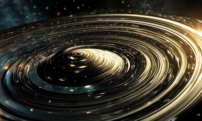 Wall Mural - spiral galaxy with bright stars and cosmic dust in vast space